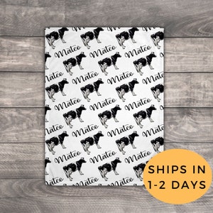 Cow Blanket, Cow Blanket Adult, Cow Blanket Newborn, Blanket Personalized Adult, Custom Name Blanket, Cow Nursery, Farmhouse Decor