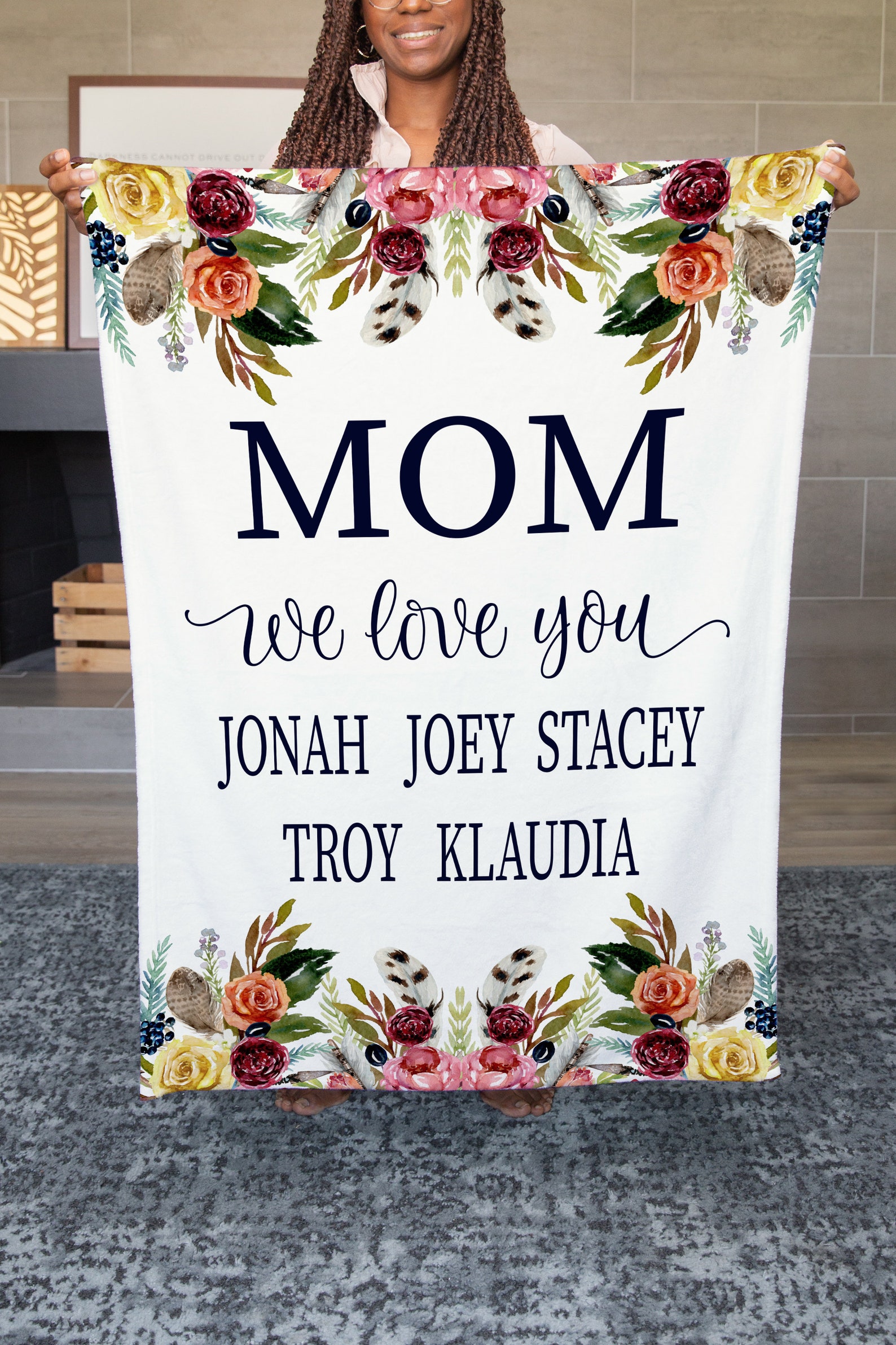 Nana Blanket Personalized Blanket for Grandma Customized Etsy