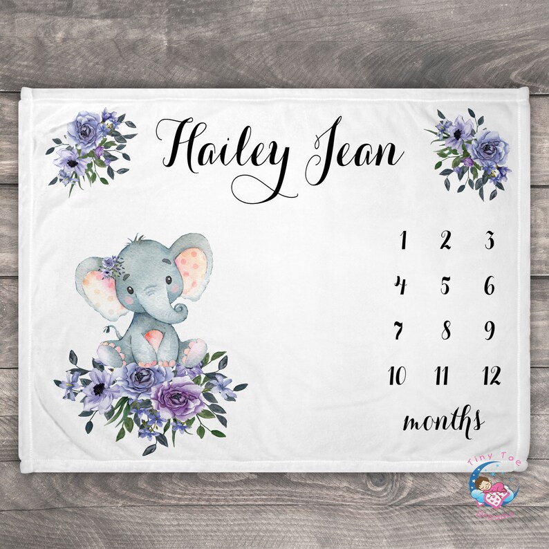 custom monthly baby blanket
