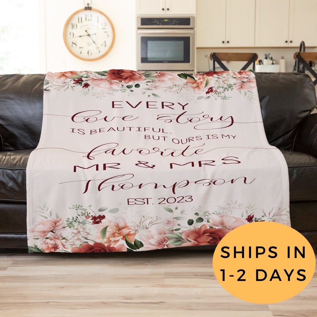 Wedding Blanket, Personalized Blanket for Wedding, Throw Blanket