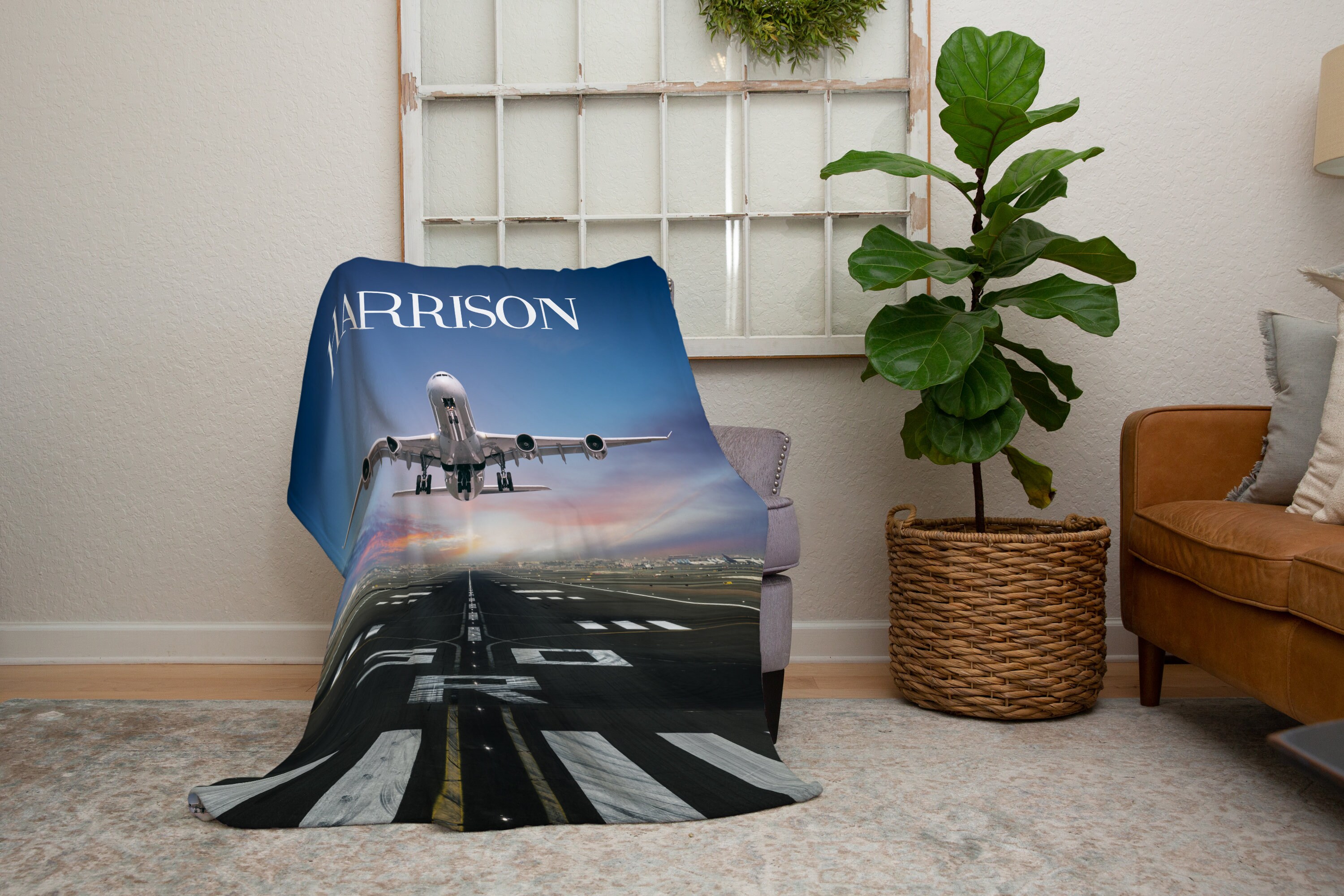 Airplane Blanket Gifts For Men Dad Blanket Personalized Etsy