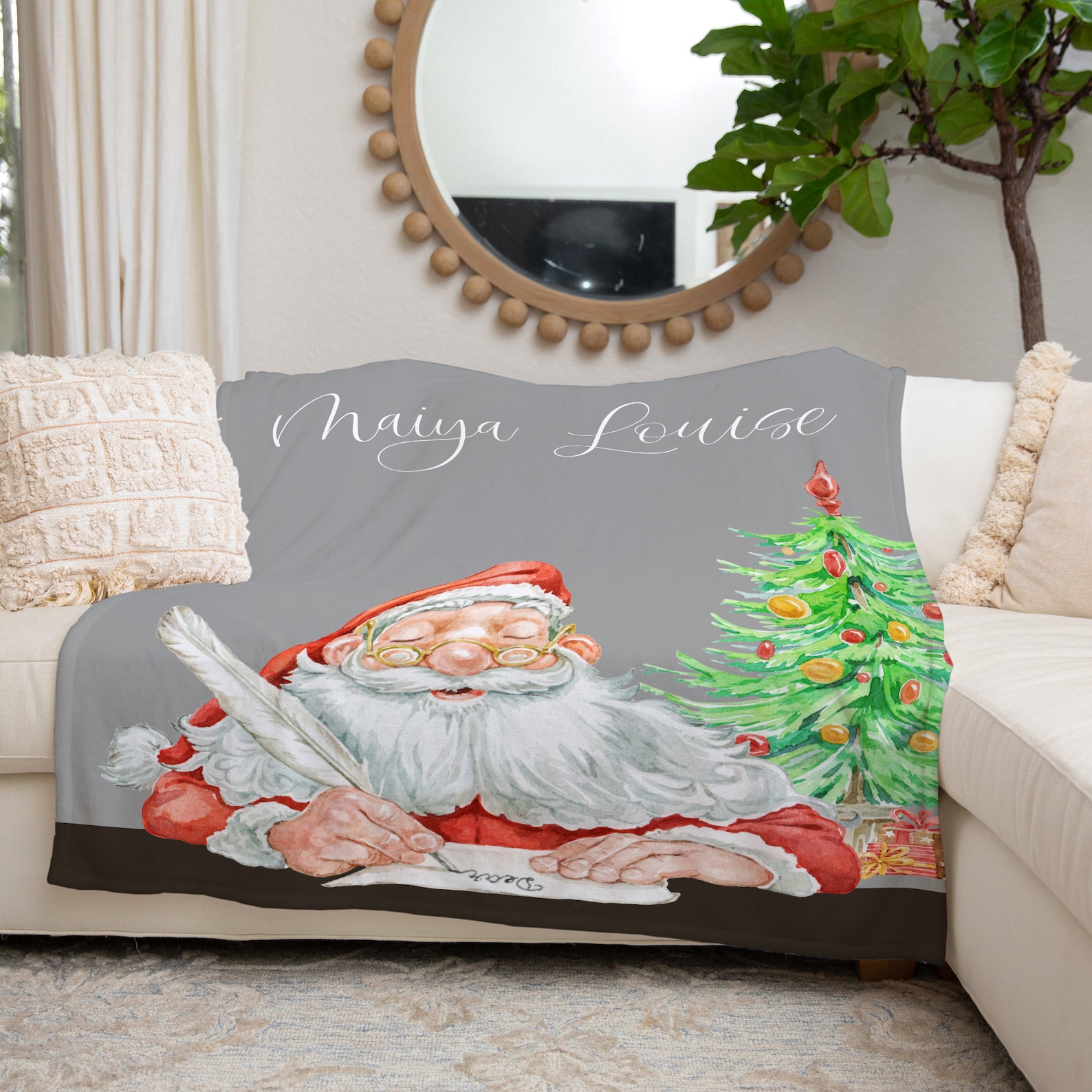 Christmas Blanket Personalized Throw Blanket For Adults Etsy