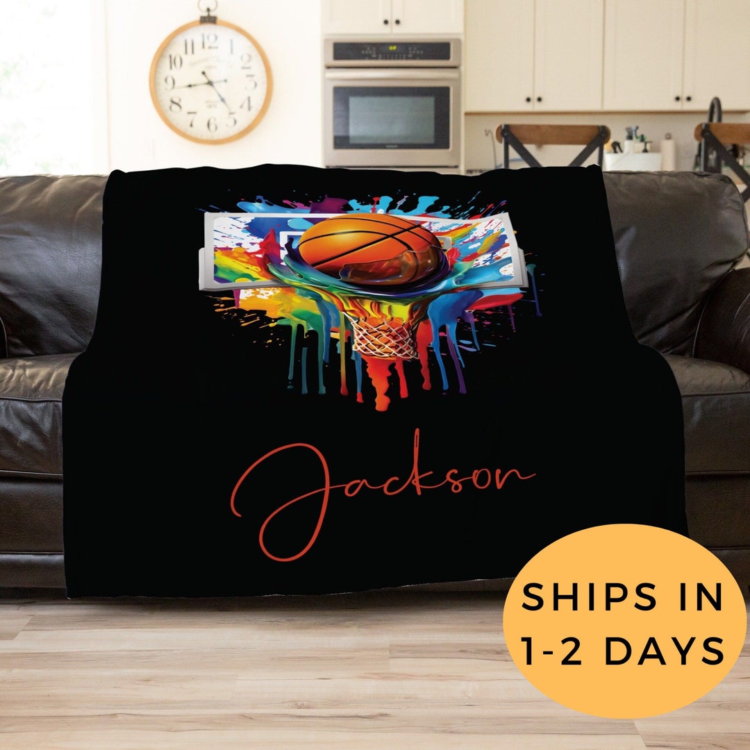 Basketball Blanket Gifts for Boyfriend Personalized Blanket Etsy