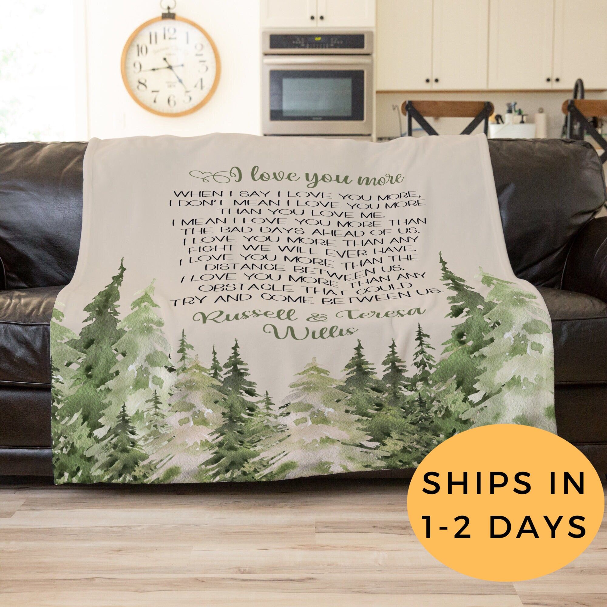 I Love You More Throw Blankets Etsy