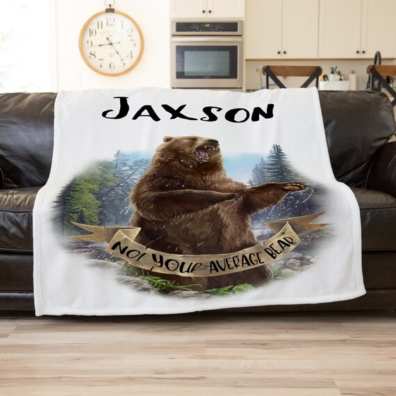 Bear Blanket Personalized Blanket for Adults Housewarming Gift for Men Personalized Guy Gift Big Brother Gift Brother in Law Gift Etsy Canada