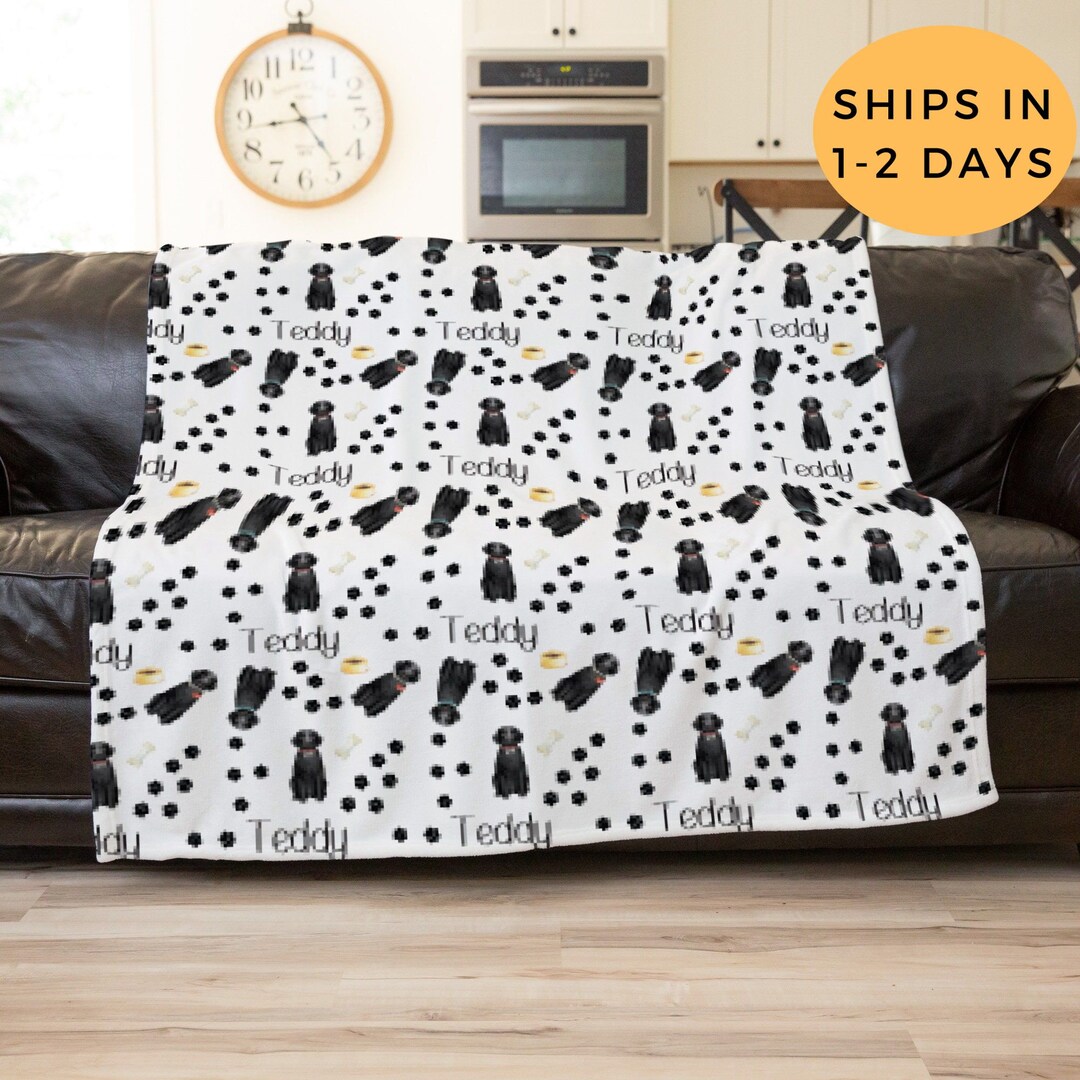 Labrador Retriever Blanket, Personalized Dog Blanket, Custom Pet