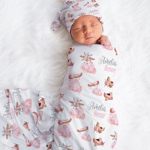 Swaddle, Baby Girl Swaddle, Personalized Swaddle Blanket Girl,  Pink Airplane Decorations, Newborn Girl Swaddle, Airplane Nursery