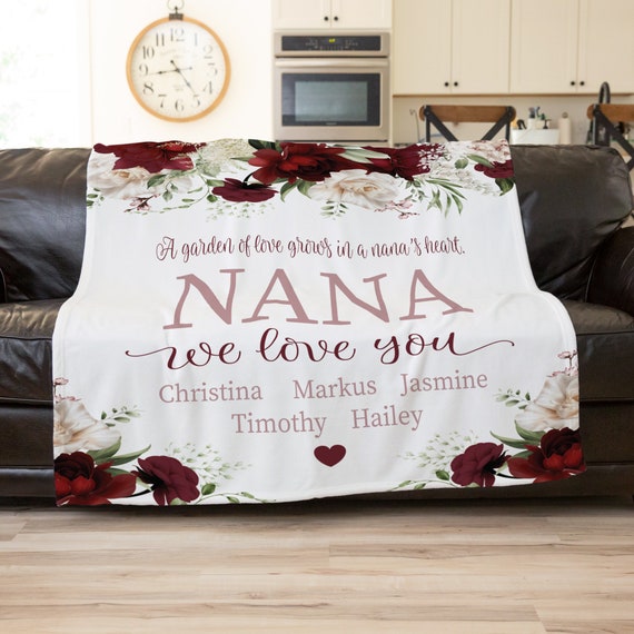 Personalized Nana Blanket Gifts for Nana From Grandkids 60th Birthday Gift for Nana Step Mom Mothers Day Gift Christmas Gift for Grandma Etsy Canada