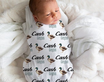 Mallard Duck Swaddle, Duck Swaddle Baby Blanket, Duck Hunter Blanket, Duck Nursery Theme, Duck Baby Shower Gift, Infant Blanket, Photo Prop