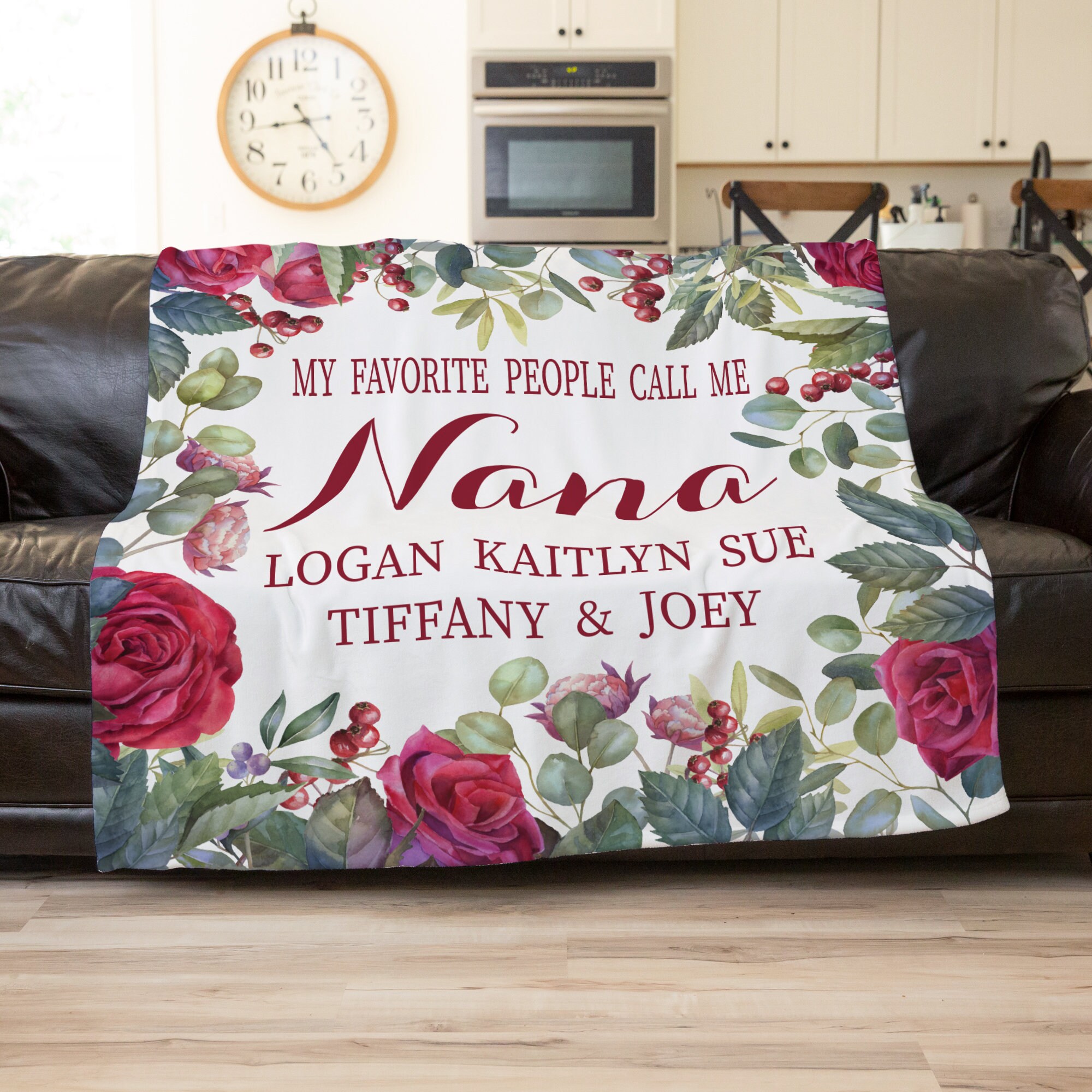 Grandma Blanket Personalized Blanket For GrandmaGrandmother Etsy