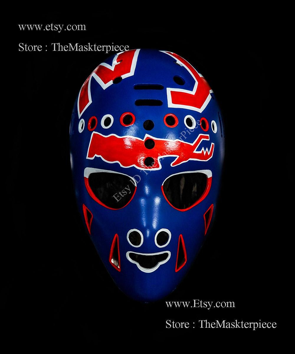 Glenn Resch Ice Hockey Mask Goalie Helmet 1:1 Scale Home Decor