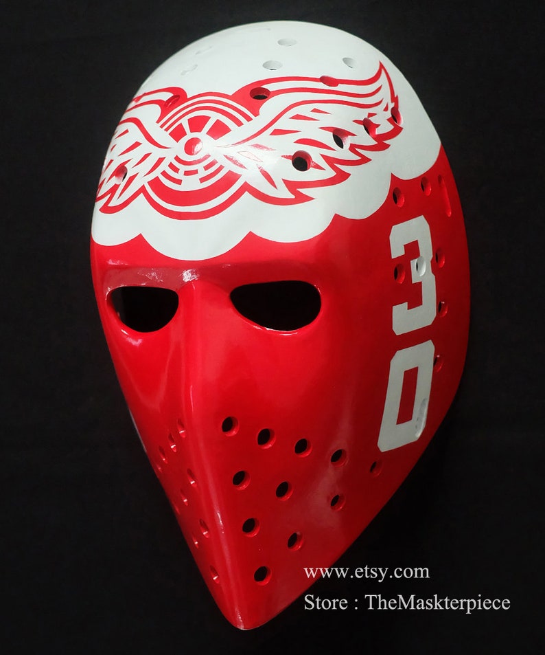 Ron Low Detroit Full Size Hockey Mask Goalie Helmet 11 Scale Wearable