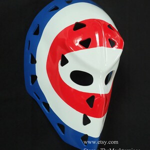 Ken Dryden Eishockeymaske, Torwarthelm, Maßstab, tragbare Heimdekoration, Vintage-Montreal-Stil, Geschenk für Neujahr und Weihnachten G04 Bild 3