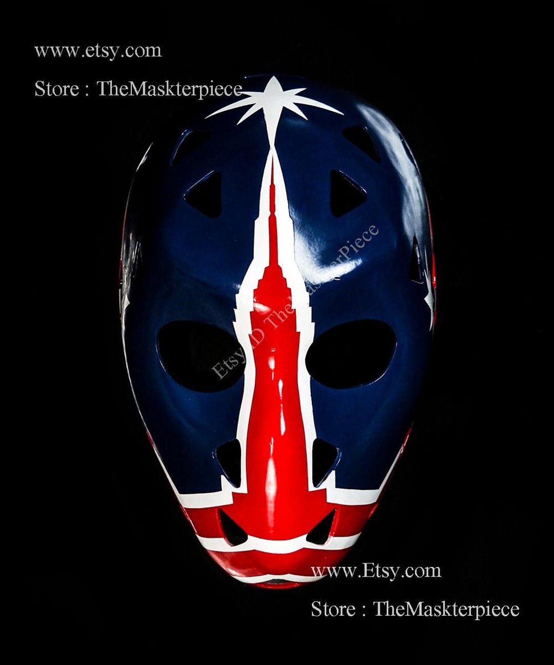 Steve Baker Ice Hockey Mask Goalie Helmet 1:1 Scale Home Decor