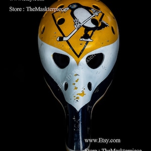 Michel Dion Eishockey Maske Torwart Helm 1: 1 Wohnkultur Vintage Stil Neujahr Weihnachtsgeschenk Worn-out Look G51