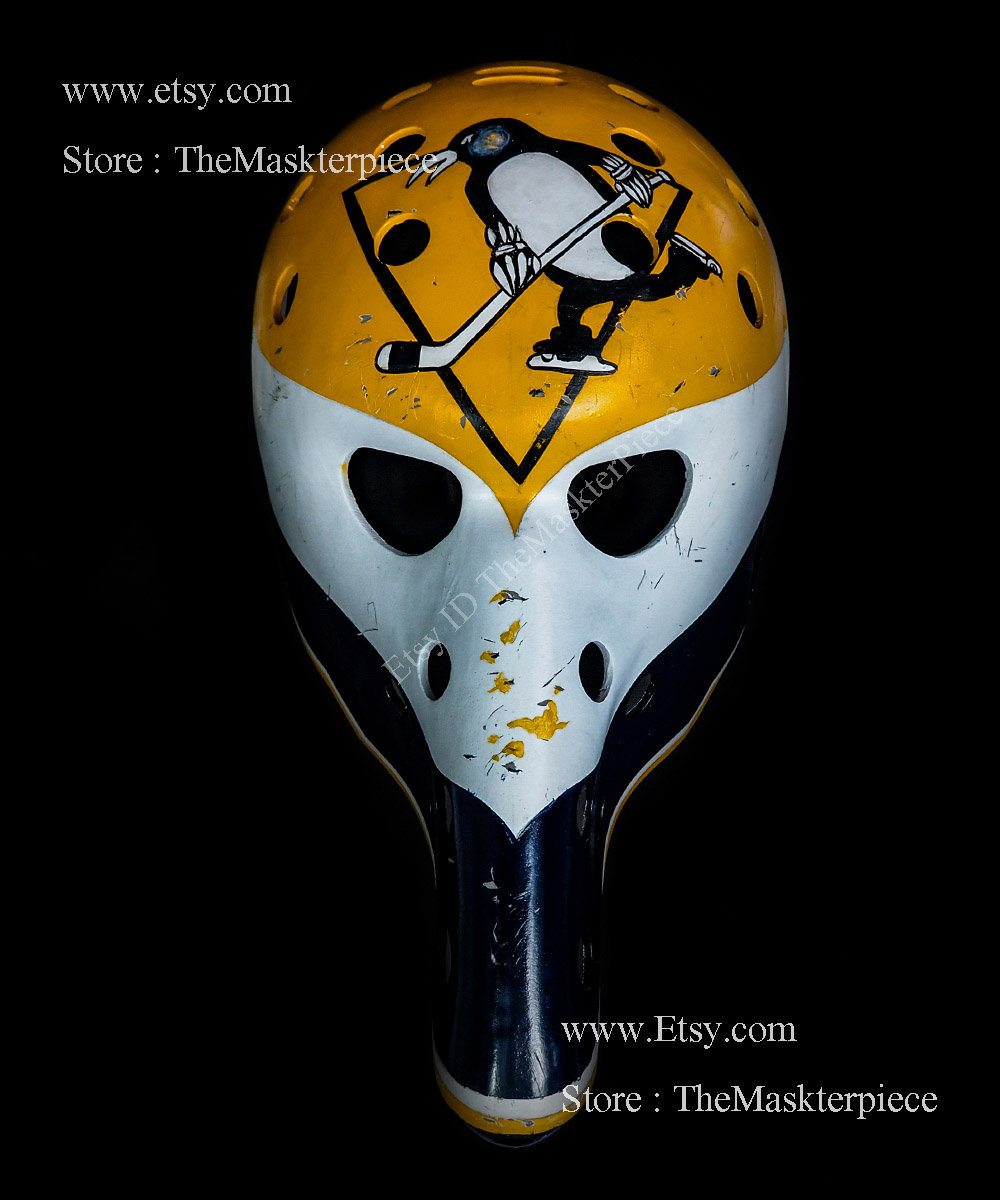 Michel Dion Masque de hockey sur glace Casque de gardien de but Échelle 1:1 Décoration d'intérieur Style vintage Nouvel An Cadeau de Noël Look usé G51