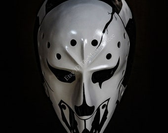 Denis Lemieux Skull Ice Hockey Mask Goalie Helmet 1:1 Scale Wearable Wall Hanging Home Decor New Year Christmas Gift G62