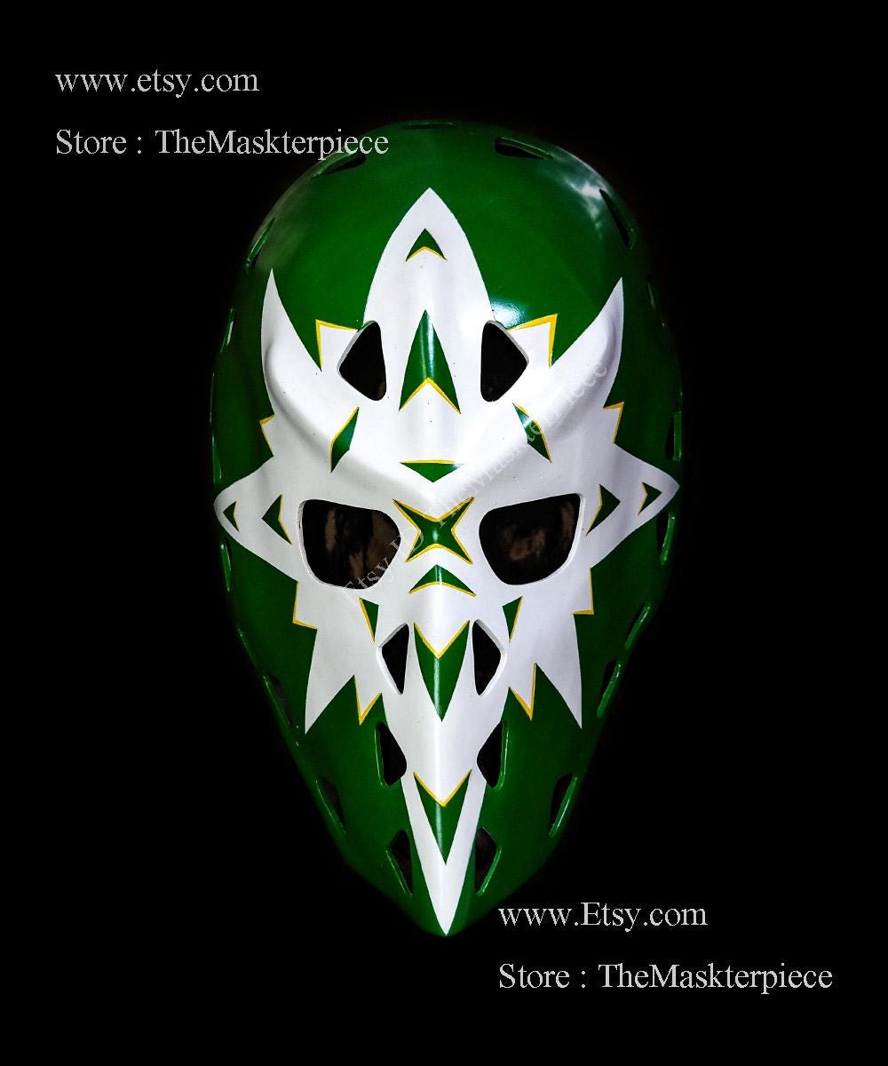 Gary Edwards Ice Hockey Mask Goalie Helmet 1:1 Scale Home Decor Vintage Style New Year Christmas Gift G161