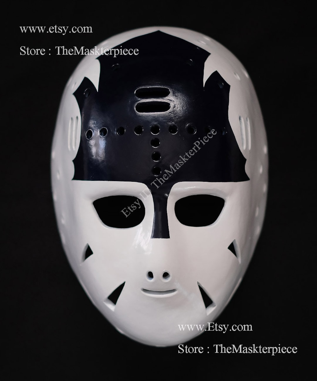 Vintage Mask Hockey Goalie precut blank + straps + chevrons