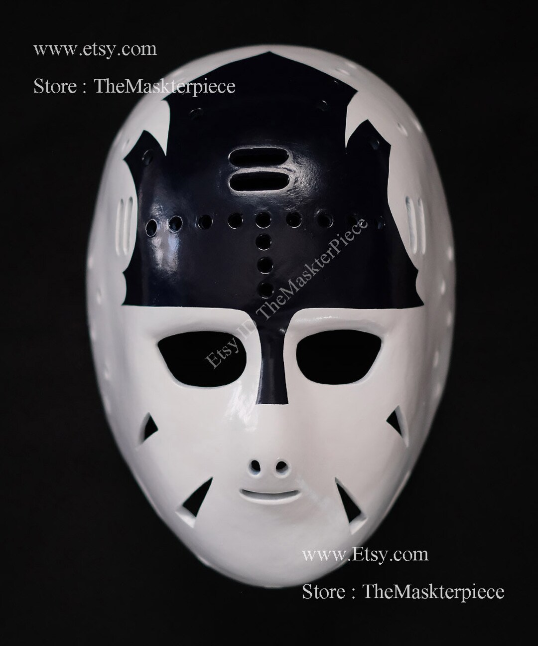 Vintage Mask Hockey Goalie precut blank + straps + chevrons