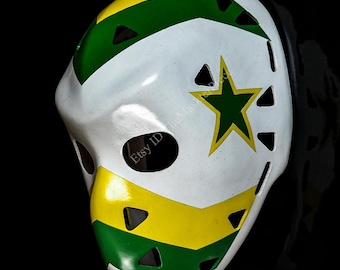 North Stars Gilles Meloche Ice Hockey Mask Goalie Helmet 1:1 Scale Wearable Home Decor Vintage Montreal Style G09