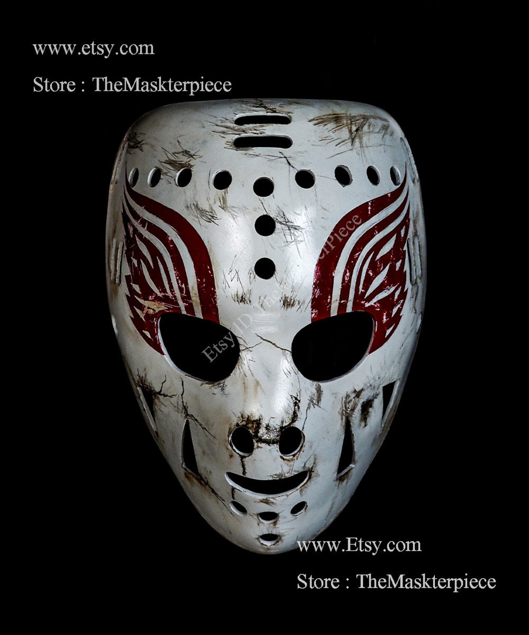 Jim Rutherford Ice Hockey Mask Goalie Helmet 1:1 Scale Home Decor