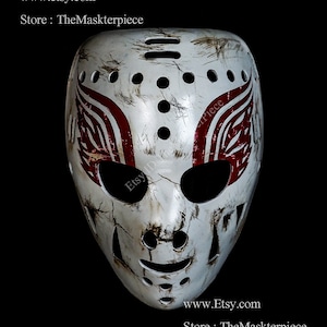 Jim Rutherford IJshockeymasker Keeperhelm Schaal 1: 1 Woondecoratie Vintage Stijl Nieuwjaarscadeau Versleten Look G57