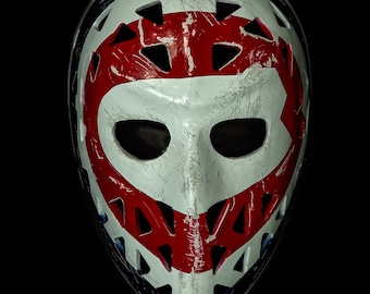 Montreal Ken DRYDEN Ice Hockey Mask Goalie Helmet 1:1 Scale Home Decor Vintage Style New Year Christmas Gift Worn-out Look G43