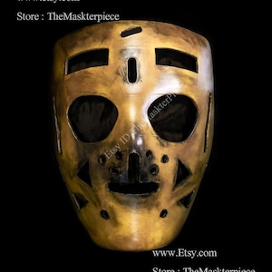 Máscara de hockey sobre hielo Terry Sawchuk, casco de portero, escala 1:1, decoración del hogar, estilo vintage, G18