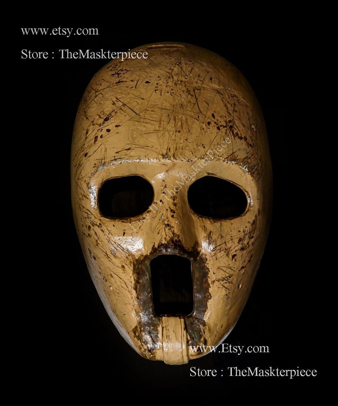 Jacques Plante Ice Hockey Mask Goalie Helmet 1:1 Scale Home Decor