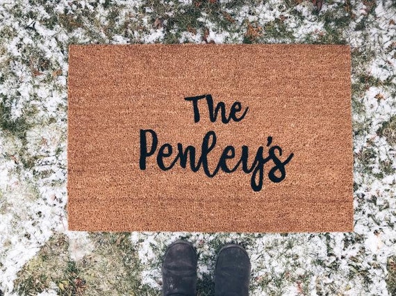 Welcome Doormat Custom Indoor Outdoor Personalized Family Etsy