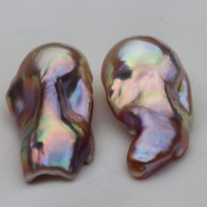 2 Stück erstaunliche Metallic Farbe lange Schwanz Feuerball Perlen, fabelhafte natürliche Regenbogen Farbe Flameball Perlenpaar, CDD006