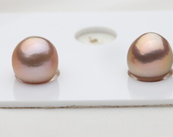 10-11mm Natural Light Metallic Color Edison Pearl Pair,FGU019