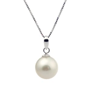 Milanda Bridal Pearl Pendant Necklace 9-10mm