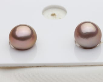 Natural Metallic Bronze Color Edison Pearl Pair,FGU001