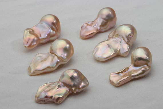 Hot Metallic Pink Large Irregular Pearl, Large Baroque Pearl with Metallic Color, Fireball Pearl, Nuclear Pearl, NCP002