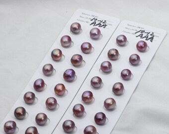 40pcs 10-12mm Metallic Lavender Oval/Drop Freshwater Cultured Pearl,100% Natural Color,Lot No.089