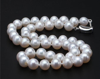 Collana Di Perle D'Acqua Dolce Barocche Bianche E Nere - Lunga 36 Pollici - AAA