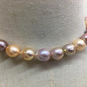 Natural Multi-color Edison Pearl Bead String with Metallic Hue,NGM004