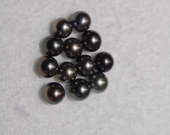 Tahitian Loose Pearls no hole, Black sea pearls, saltwater pearl beads wholesale