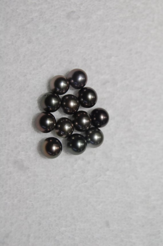 Tahitian Loose Pearls no hole, Black sea pearls, saltwater pearl beads wholesale