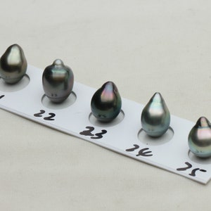 10-11mm Drop Baroque Tahitian Loose Pearl,Amazing Natural color Drop Shaped South Sea Pearl,Peacock Color Tahitian Pearl