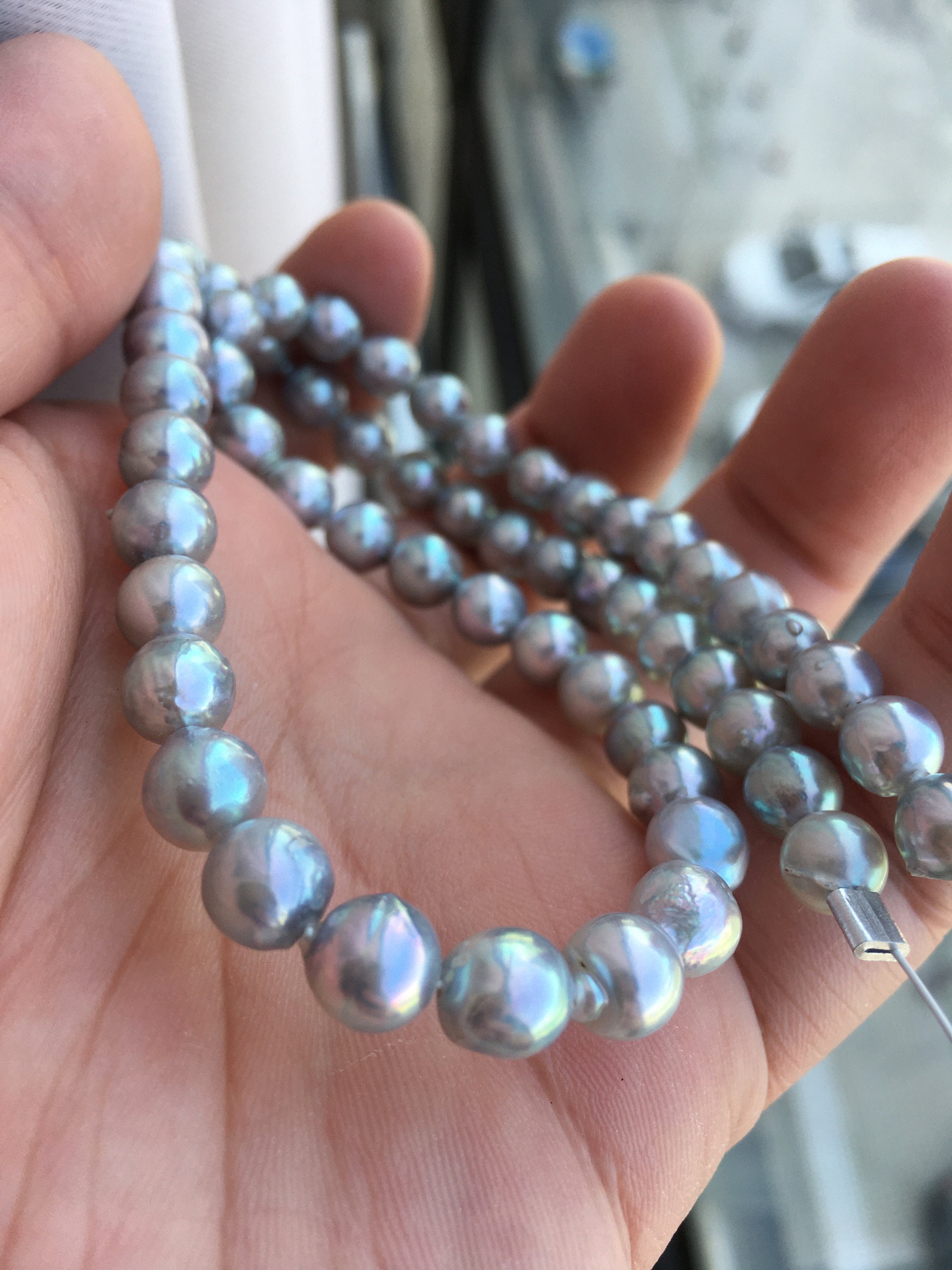 MIZUKI ロンハーマン別注 Gray Pearl Necklace