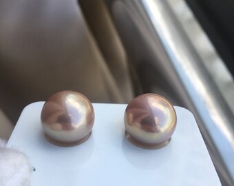 Colore metallico naturale Edison Pearl Pair, Natural Edison Loose Pearl Pair con colore metallico, DZB017