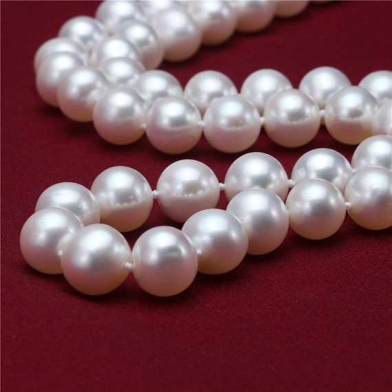 Collana Con Perle D'Acqua Dolce Amberta In Argento 925 - Girocollo Regolabile Con Ciondolo, Idea Regalo Sposa E Damigella