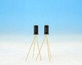 2x SFT321 Matched Pair COSEM BLACK Gold Pin Leads Germanium PNP Transistors Fuzz Face Pedal Effect Metal Case Art Project AC125 2N406