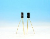 2x SFT317 Matched Pair COSEM BLACK Gold Pin Leads Germanium PNP Transistors Fuzz Face Pedal Effect Metal Case Art Project AF124 EFT317