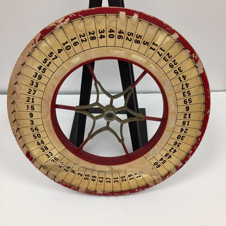 Large vintage carnival roulette or gaming wheel Etsy