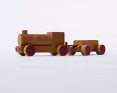 Vintage 4 piece wood train made in Denmark by Kay Bojesen