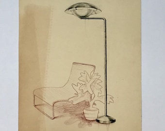 Set of five original industrial design drawings by John P. Coleman
